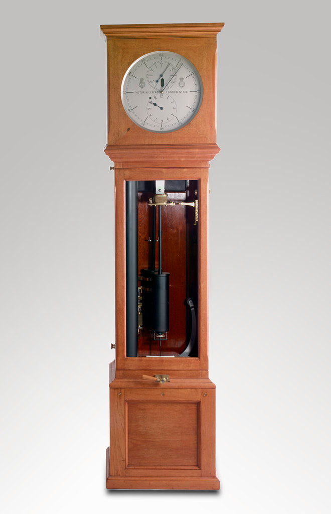 Detail of Astronomical regulator, complete in case by Victor Kullberg