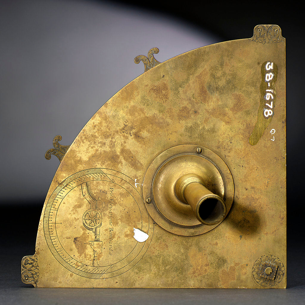 Detail of Reverse of Gunner's quadrant by Dominicus Lusuerg