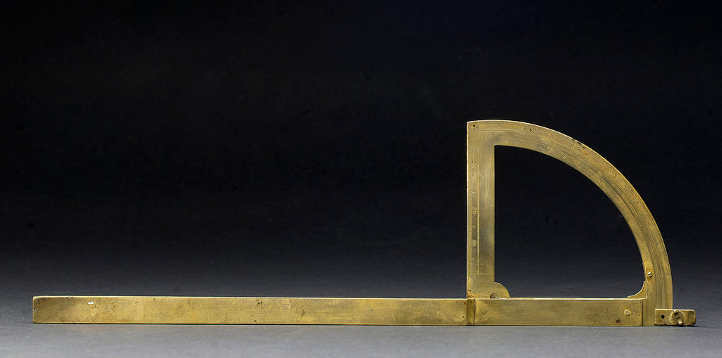 Detail of Reverse of Gunner's quadrant by Jeremiah Sisson
