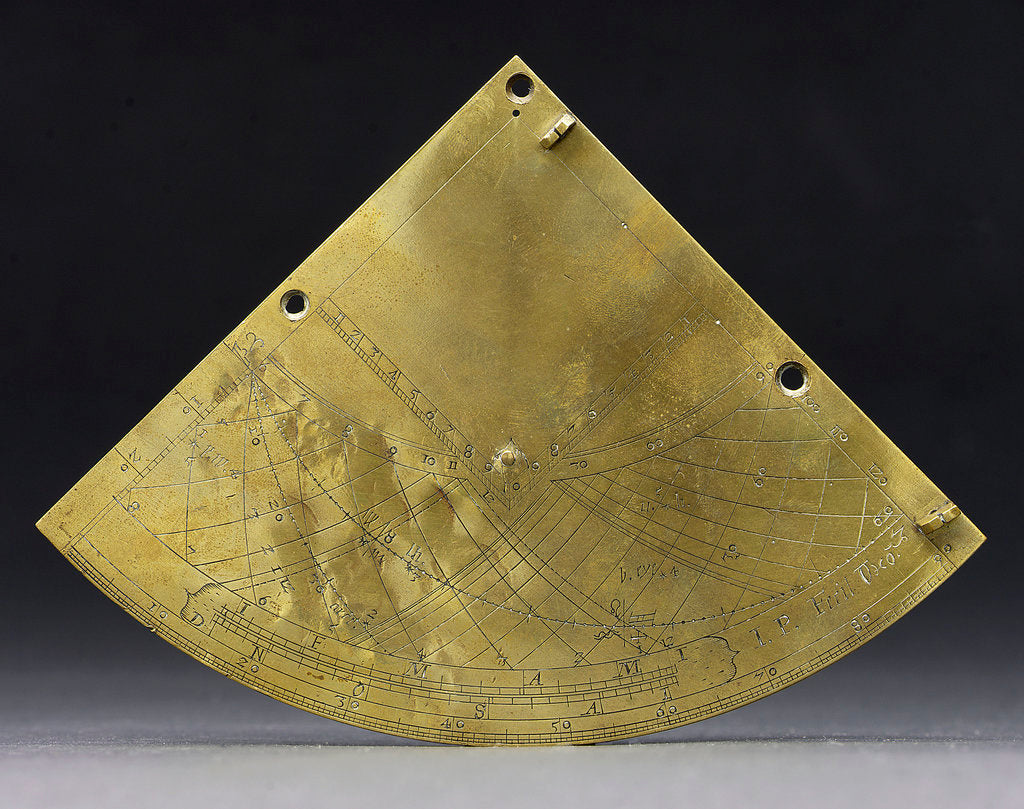 Detail of Reverse of Gunter quadrant by John Prujean