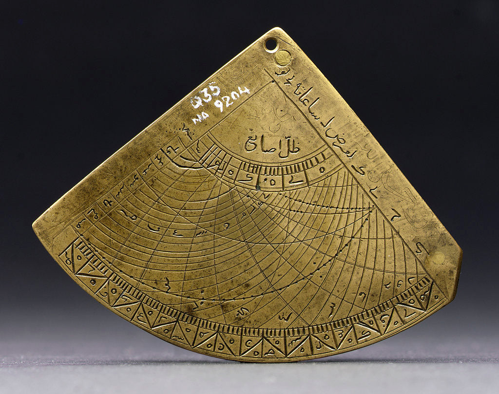 Detail of Reverse of astrolabe quadrant by unknown