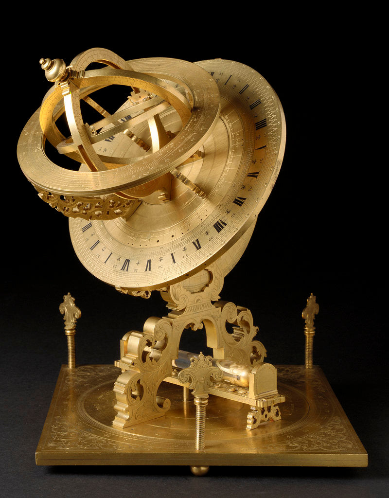 Detail of Universal equinoctial armillary dial by Mathias Hauser