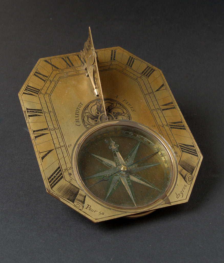Detail of Butterfield dial for latitudes 35-60 North by Chapotot