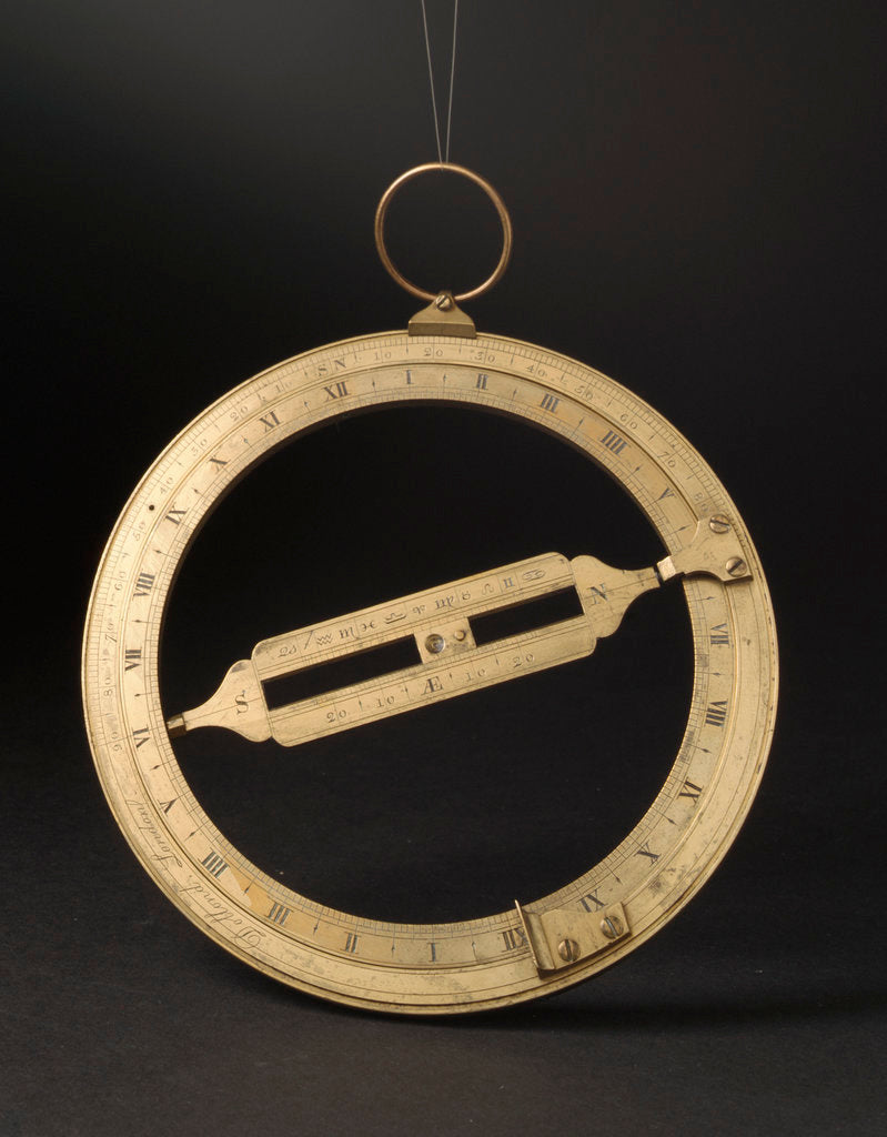 Detail of Universal equinoctial ring dial by Dollond