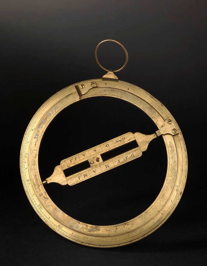 Detail of Universal equinoctial ring dial, reverse side by Dollond