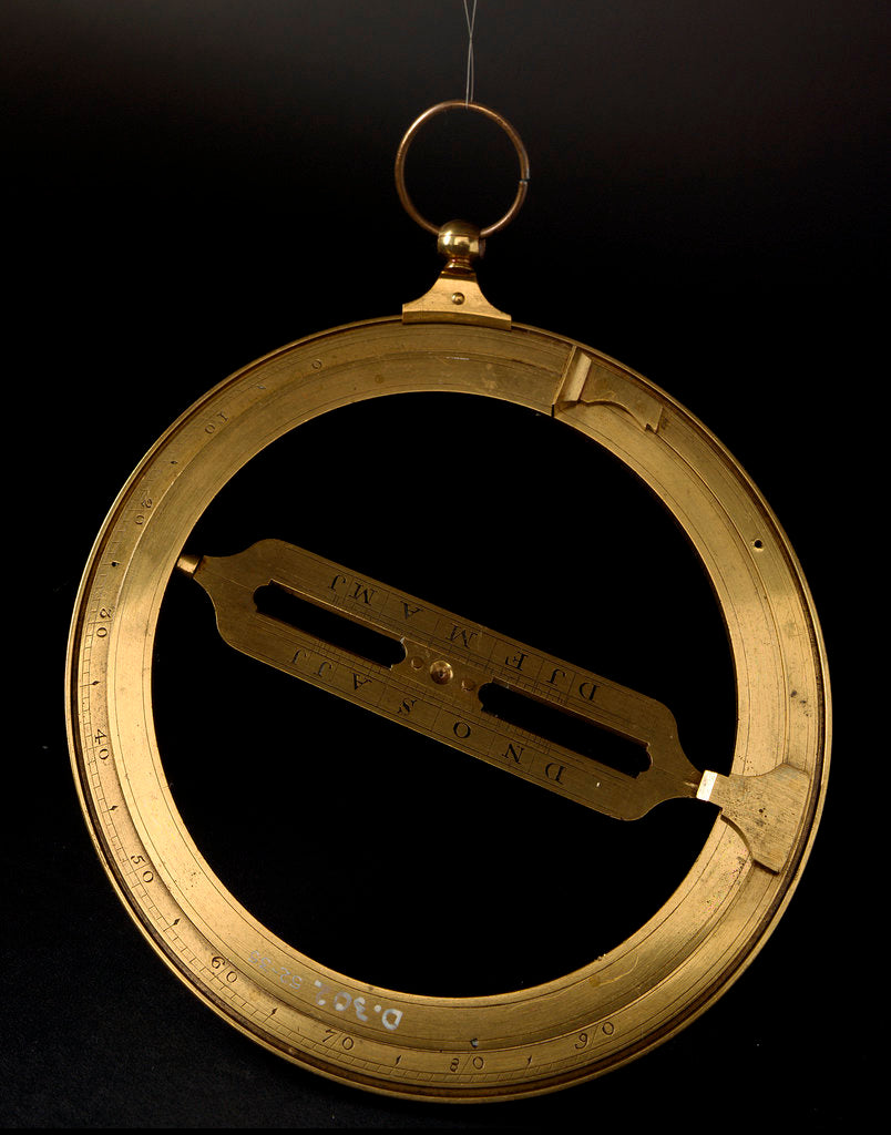 Detail of Universal equinoctial ring dial, reverse side by John Jones