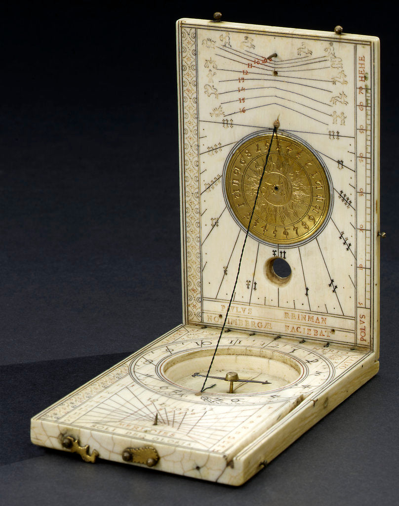 Detail of Diptych dial, leaves Ib and IIa by Paul Reinmann