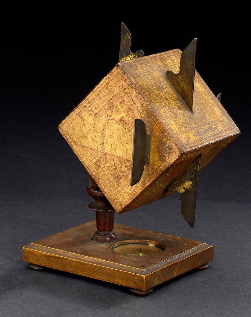 Detail of Polyhedral dial for latitudes 20-80 North by David Beringer