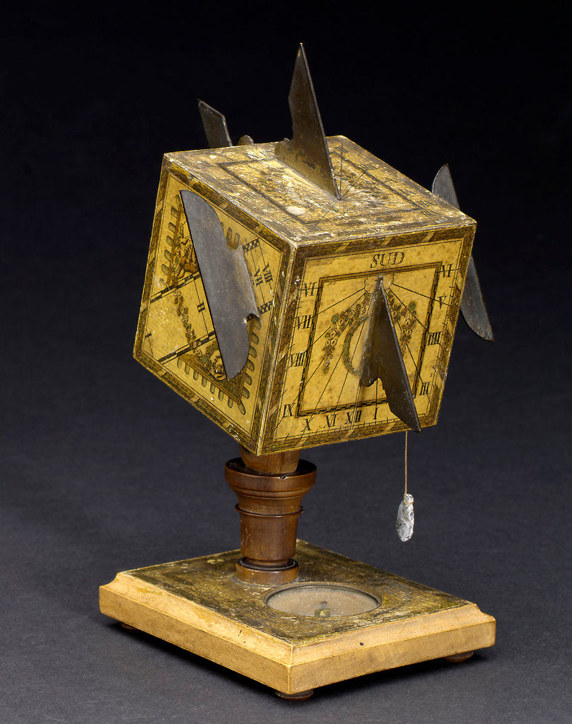 Detail of Polyhedral dial for latitudes 10-75 North by David Beringer