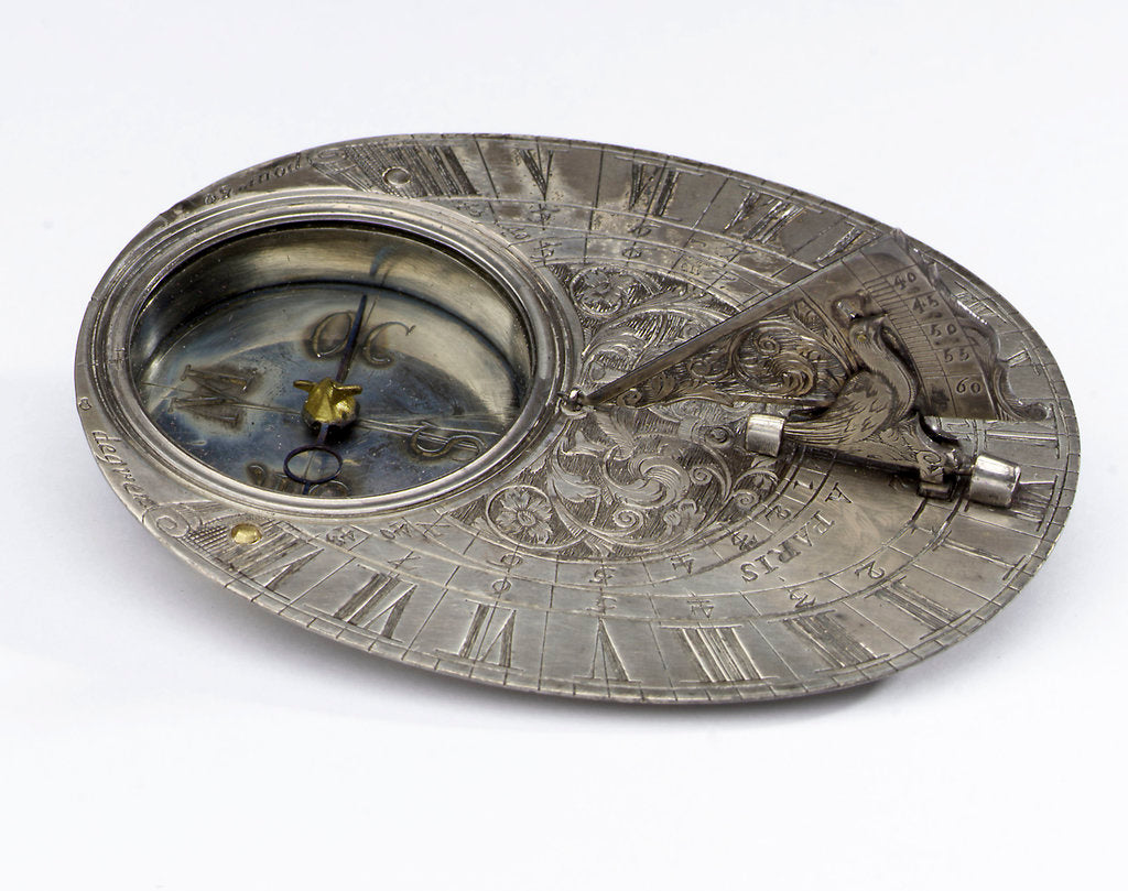 Detail of Butterfield dial for latitudes 40-60 north by Chapotot