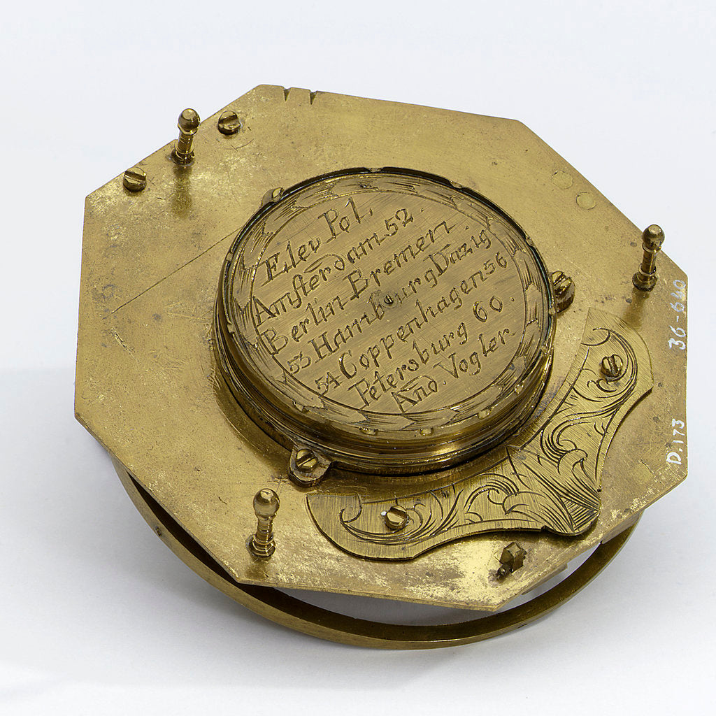 Detail of Augsburg dial, underside by Andreas Vogler