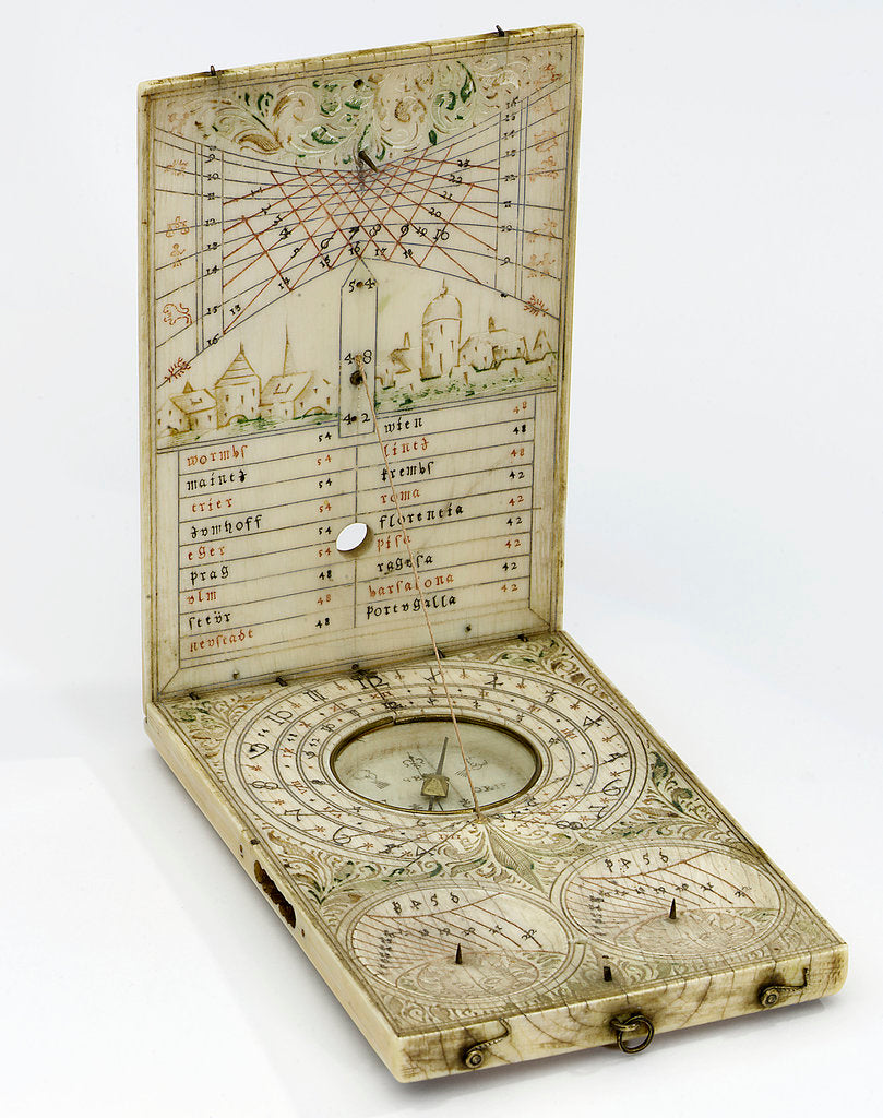 Detail of Diptych dial, leaves Ib and IIa by Thomas Ducher