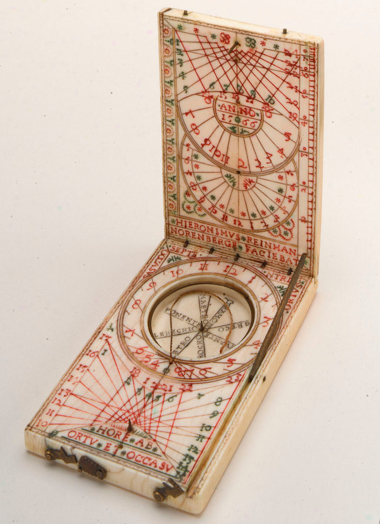 Detail of Diptych dial, leaves Ib and IIa by Hieronymus Reinman