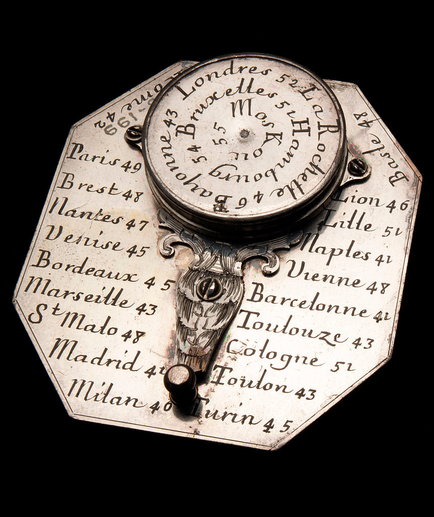 Detail of Butterfield dial, reverse by Nicolas Bion