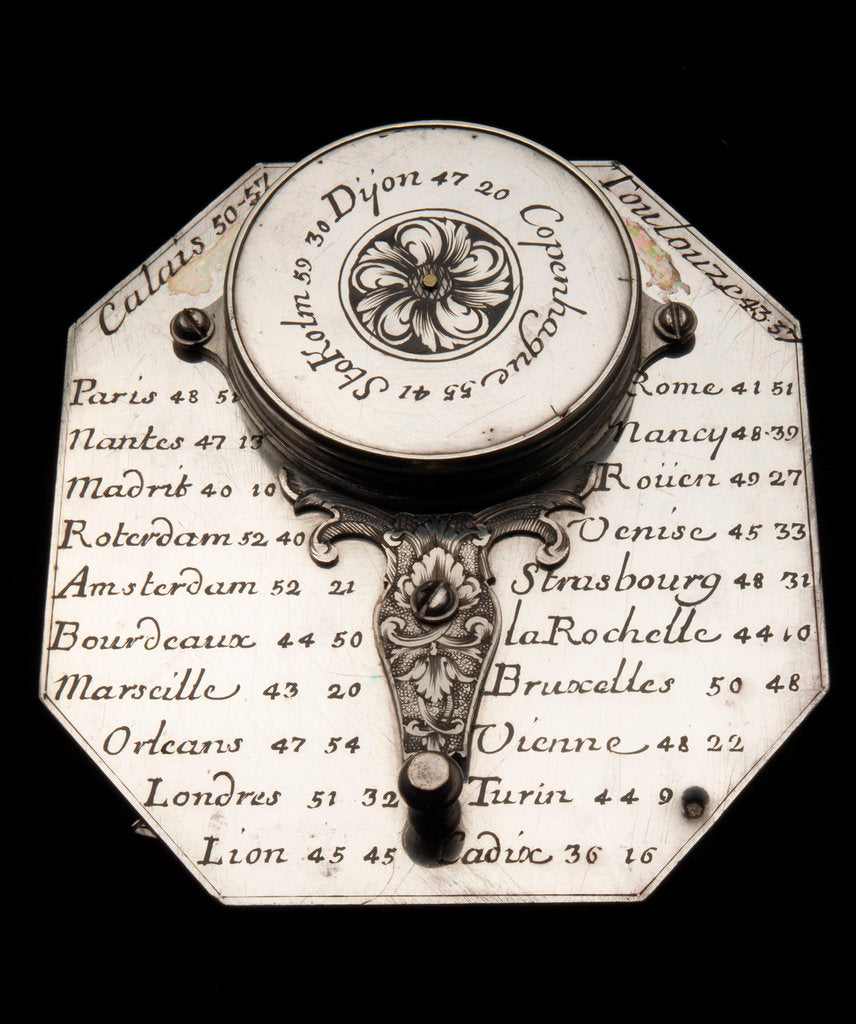 Detail of Butterfield dial, reverse by Macquart