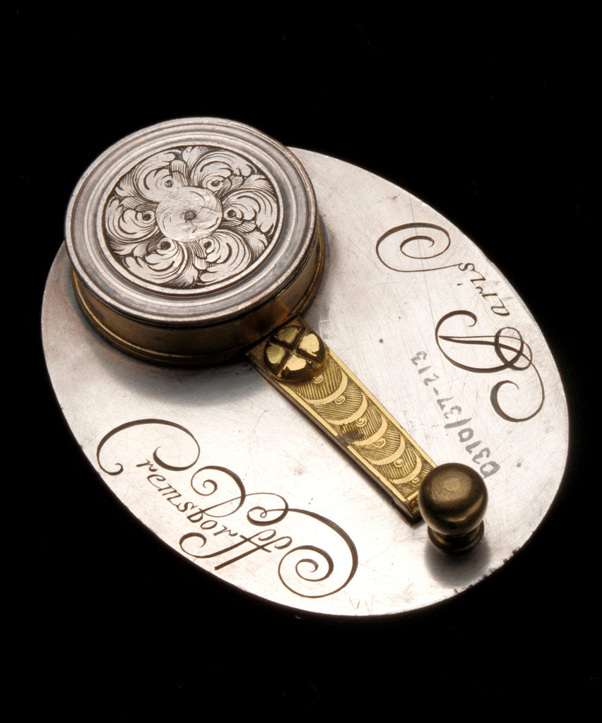 Detail of Butterfield dial for latitudes 35-45 north, reverse by Cremstorff