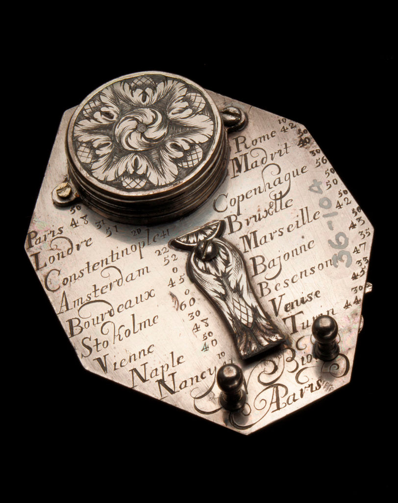 Detail of Butterfield dial, reverse by Nicolas Bion