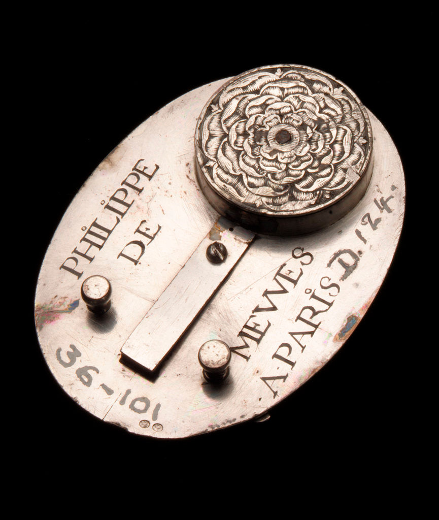 Detail of Horizontal dial, reverse by Philippe de Mewes