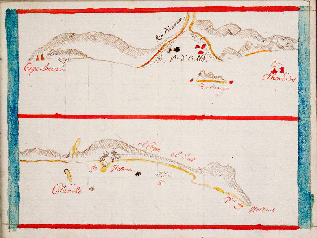 Detail of Isla Salanga and Santa Elena by Basil Ringrose