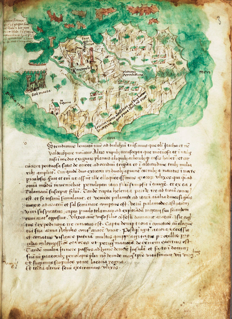 Detail of Chart of Paxos by Cristoforo Buondelmonti