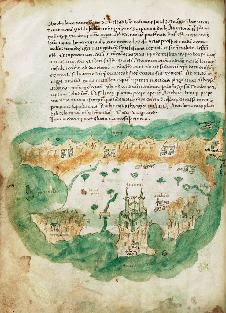 Detail of Chart of Zakinthos by Cristoforo Buondelmonti