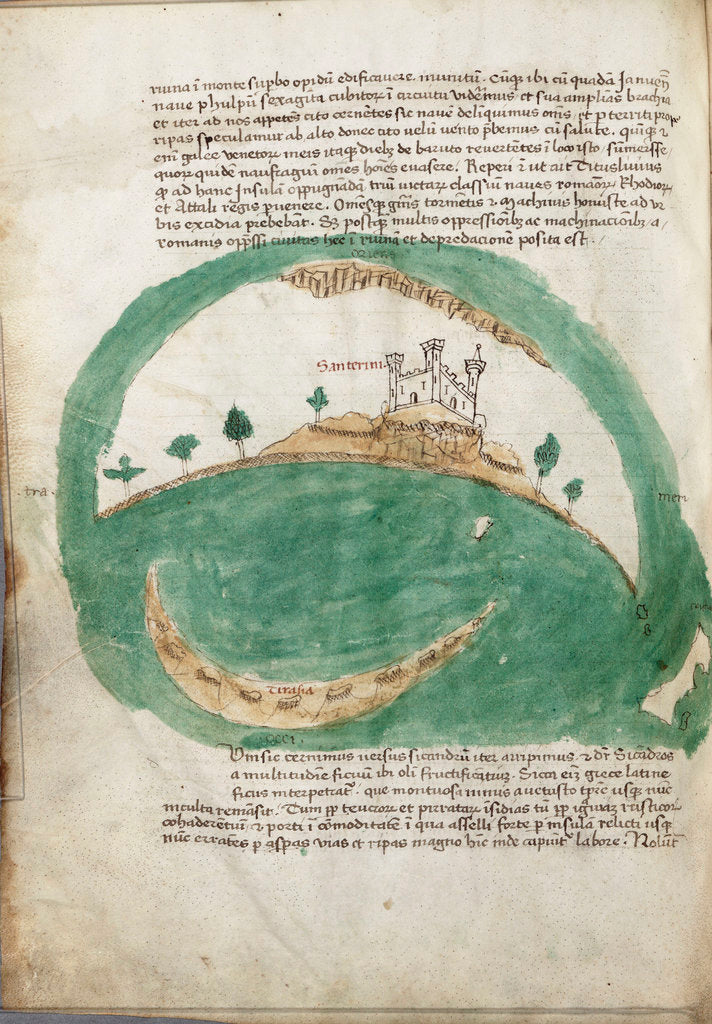 Detail of Depiction of Santorini by Cristoforo Buondelmonti
