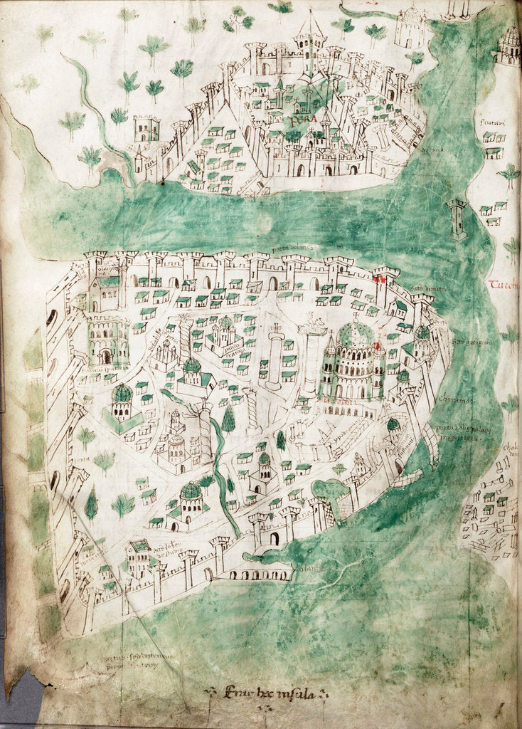 Detail of A chart of Constantinople by Cristoforo Buondelmonti