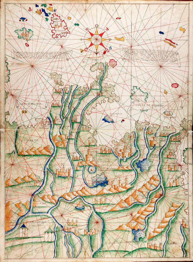 Detail of Ormuz-Calicut by Angelo de Conte Freducci