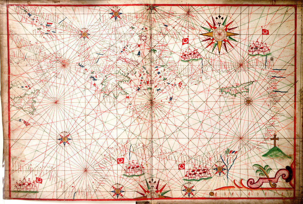 Detail of Eastern Mediterranean by Joan Olivia
