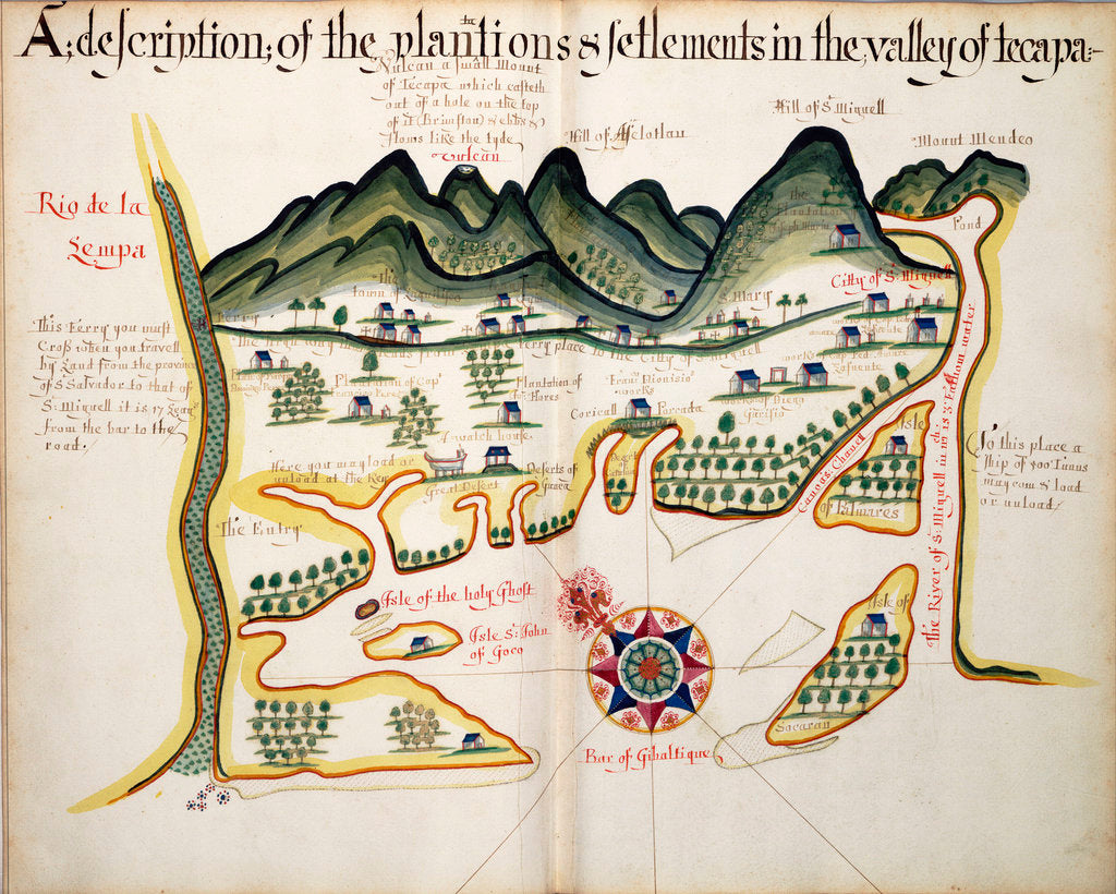Detail of A description of the Plantations & Setlements in the Valley of Tepaca by William Hack