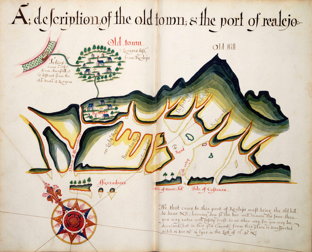 Detail of A description of the Old Town & the Port of Realejo by William Hack