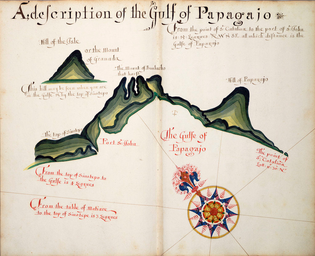 Detail of A description of the Gulf of Papagajo by William Hack