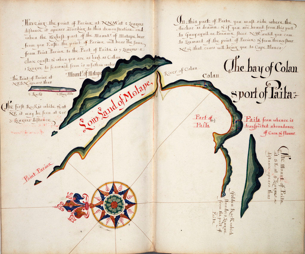 Detail of The Bay of Colan & Port of Paita by William Hack
