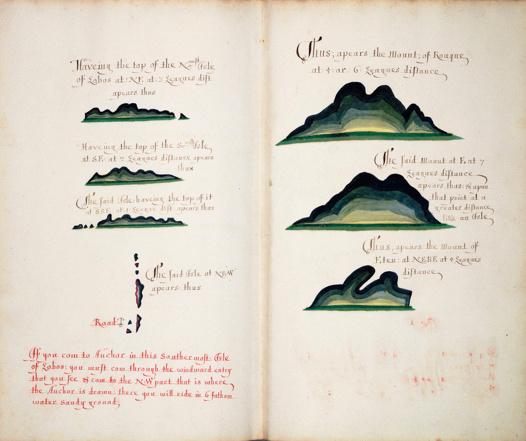 Detail of Views of Isla Lobos and Mountains by William Hack
