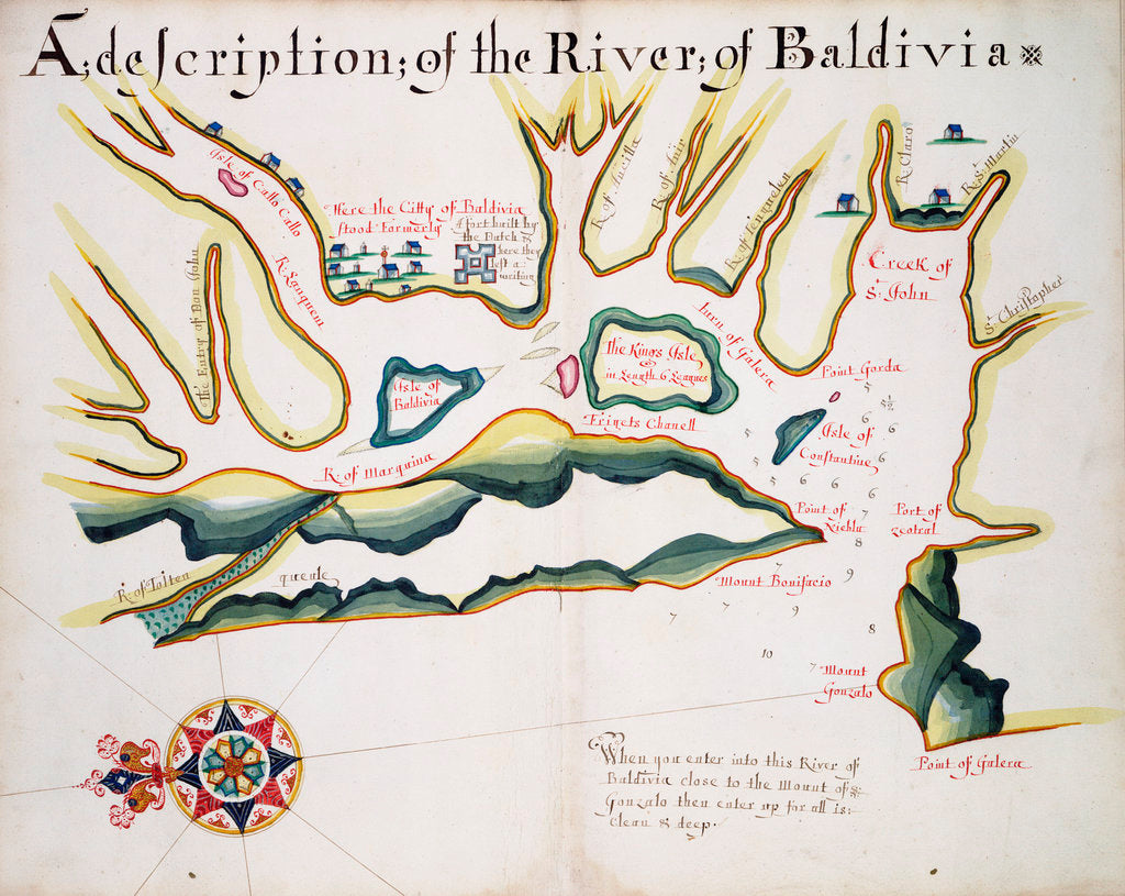 Detail of A description of the river of Baldivia by William Hack
