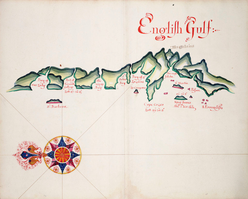 Detail of English Gulf, South American Pacific Coast by William Hack