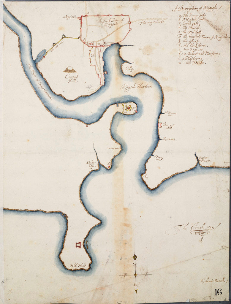 Detail of Chart of Kinsale by John Mansell