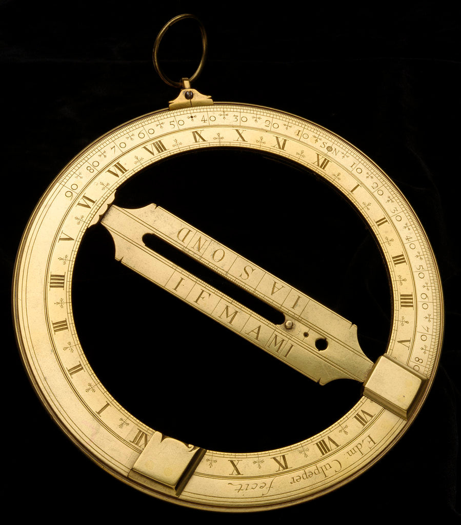 Detail of Universal equinoctial ring dial by Edmund Culpeper