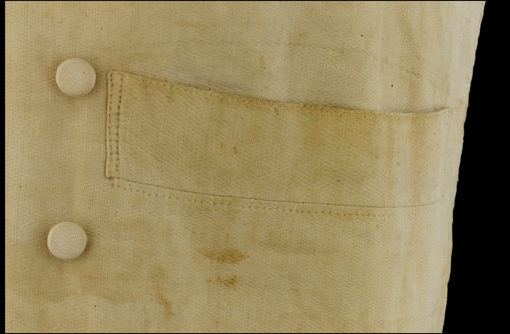 Detail of Non-regulation waistcoat worn by Horatio Nelson (1758-1805) at Trafalgar by unknown