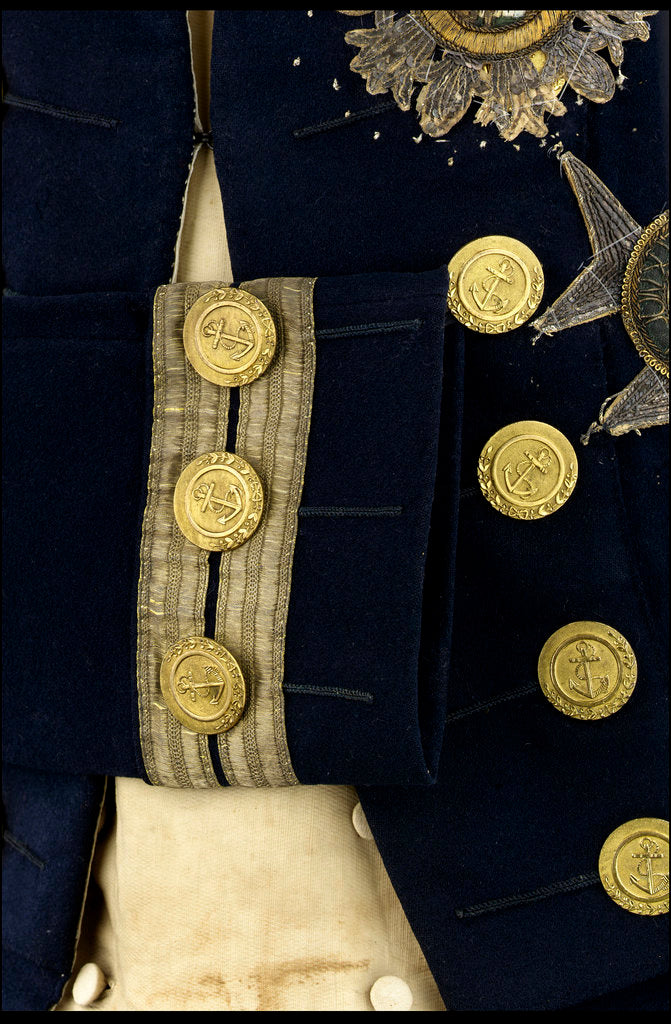 Detail of Royal Naval uniform: pattern 1795-1812 by unknown
