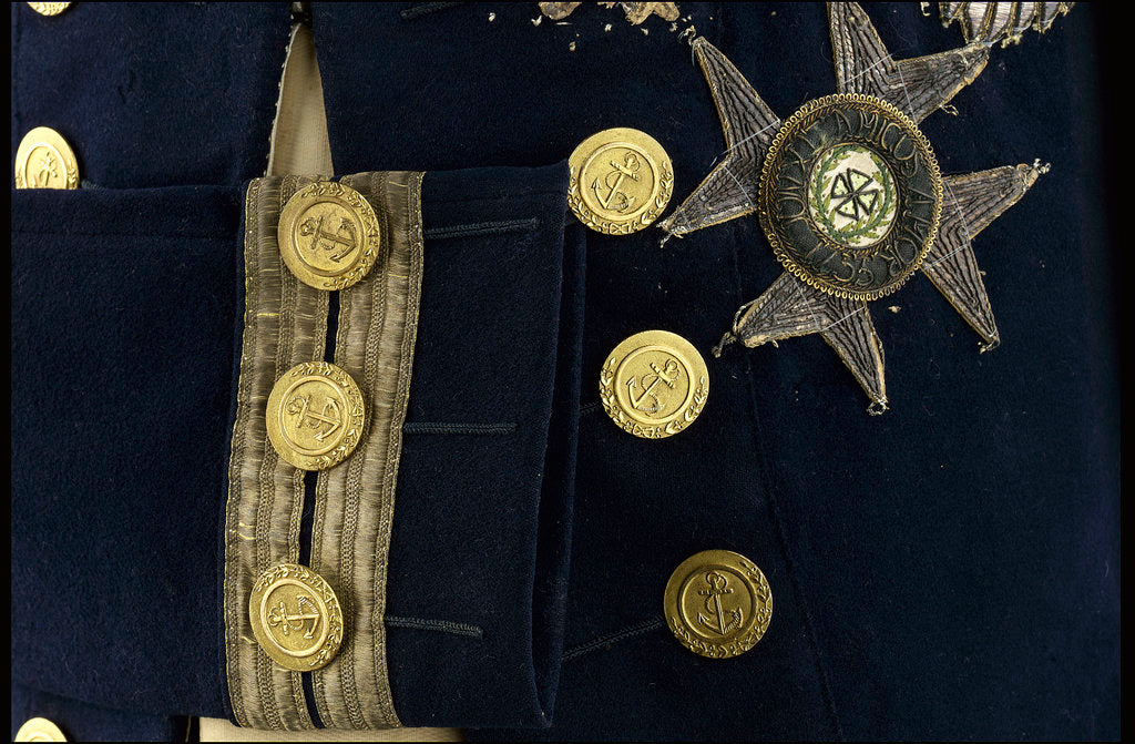 Detail of Royal Naval uniform: pattern 1795-1812 by unknown