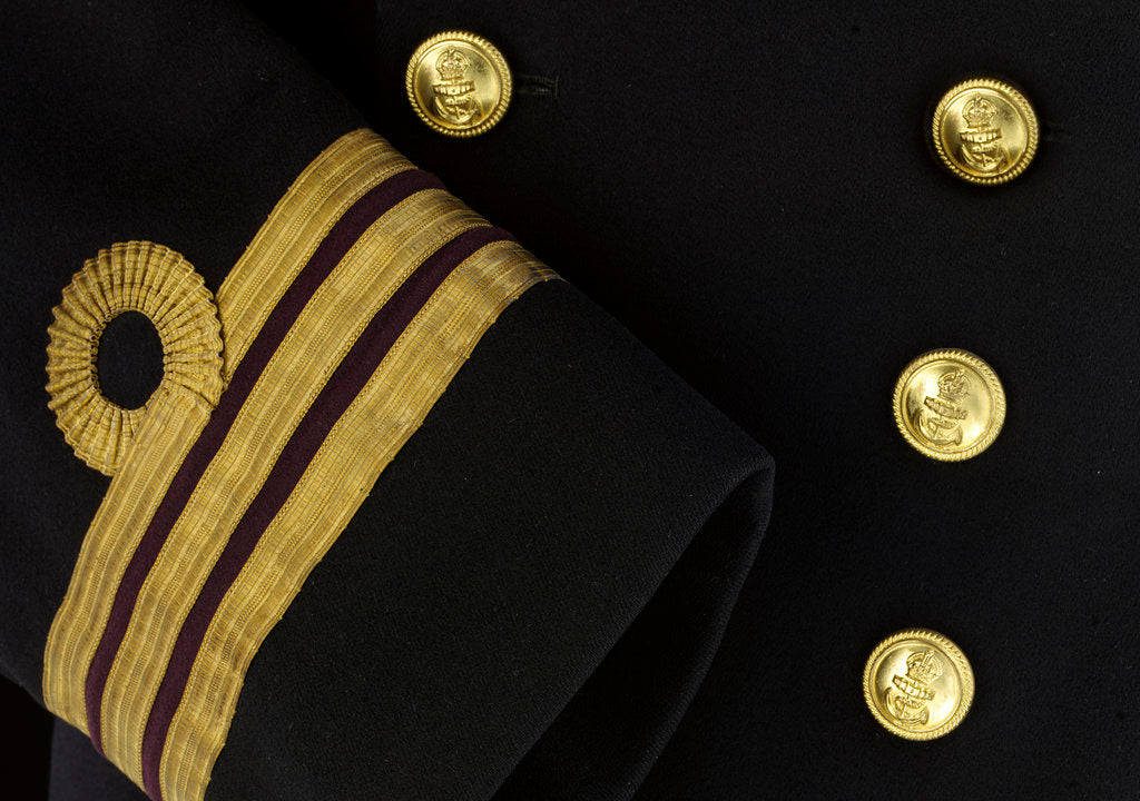 Detail of Royal Naval uniform: possibly pattern 1929 by Baker & Co. Ltd.