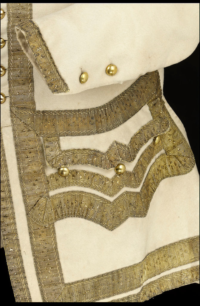 Detail of Royal Naval uniform: pattern 1748-1767 by unknown