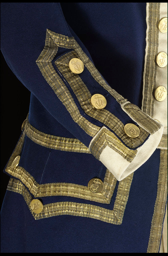 Detail of Royal Naval uniform: pattern 1774 by unknown