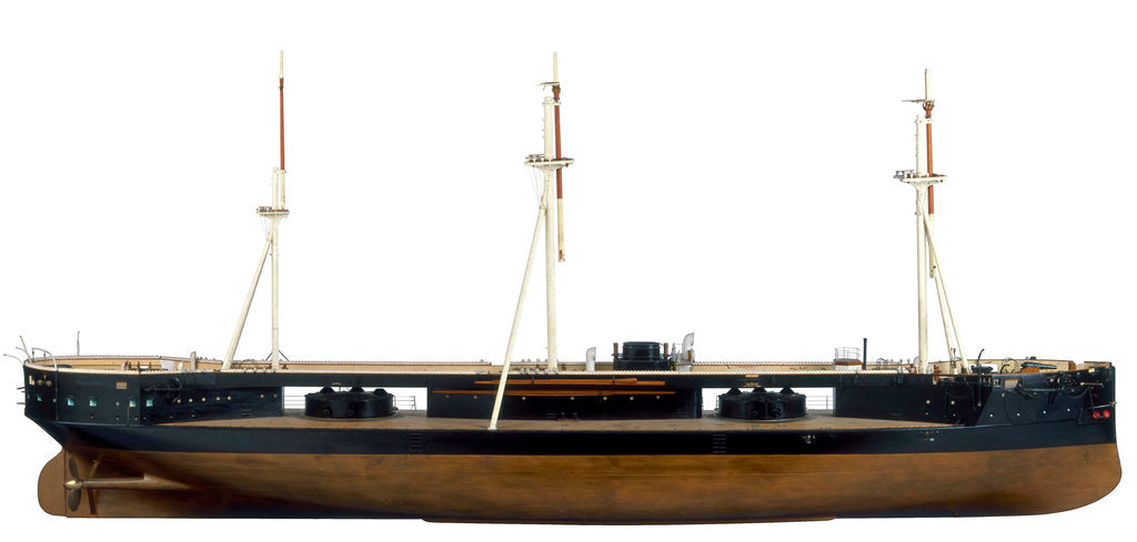 Detail of Model of HMS 'Captain' (1869) by unknown