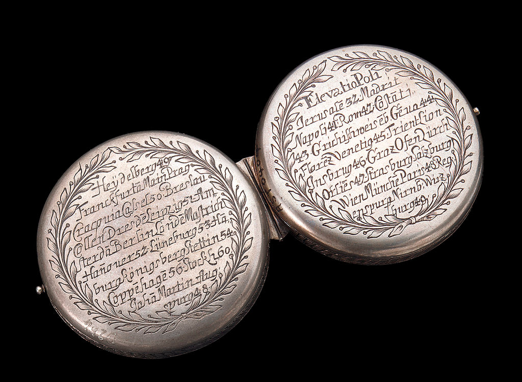Detail of Equinoctial dial, outside of case by Johann Martin