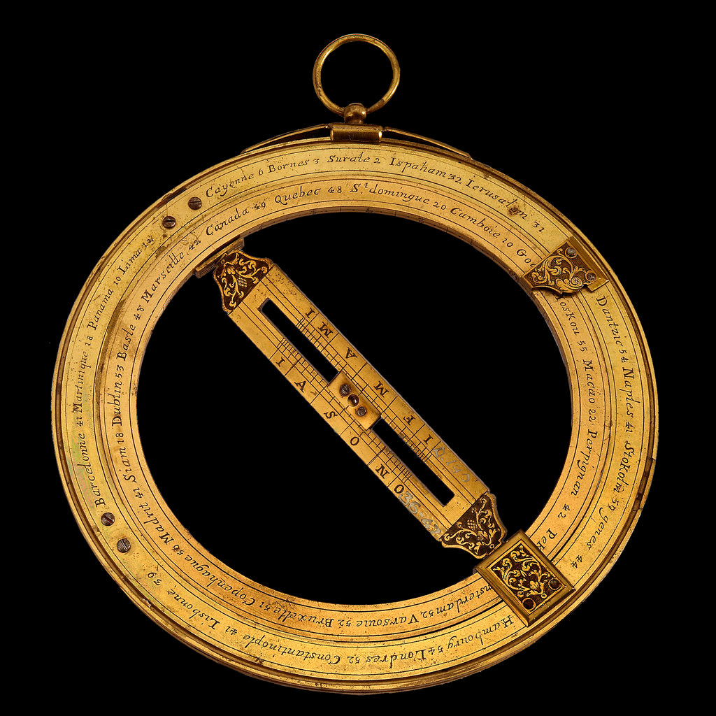 Detail of Universal equinoctial ring dial by Nicolas Bion