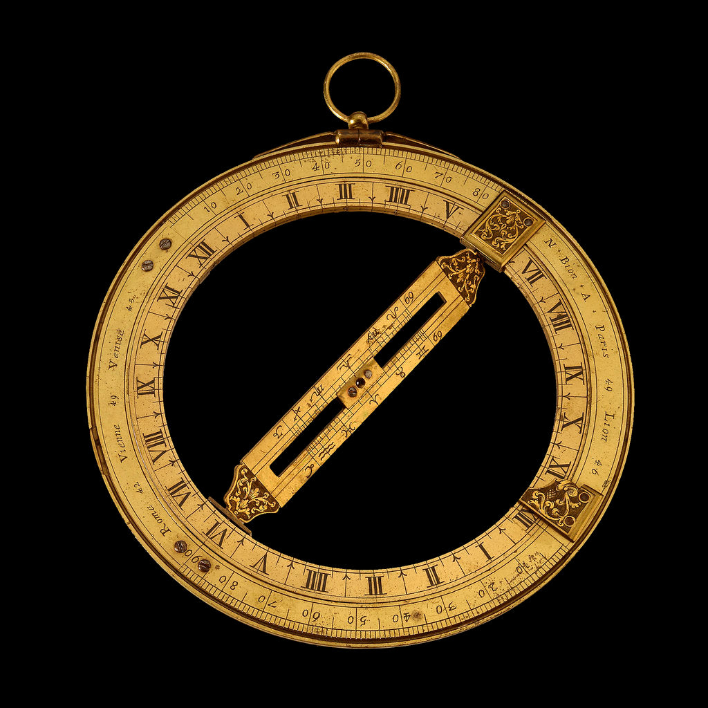 Detail of Universal equinoctial ring dial by Nicolas Bion