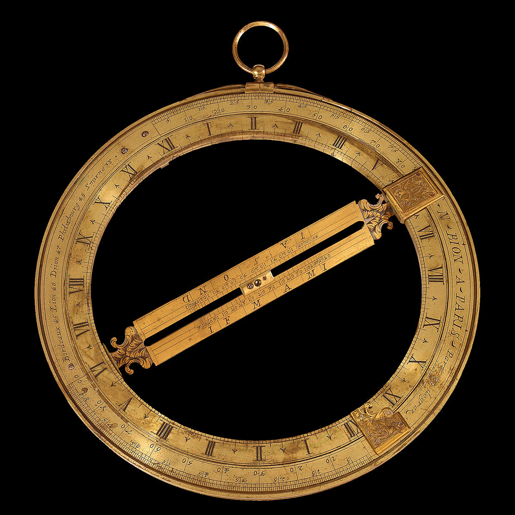 Detail of Universal equinoctial ring dial by Nicolas Bion