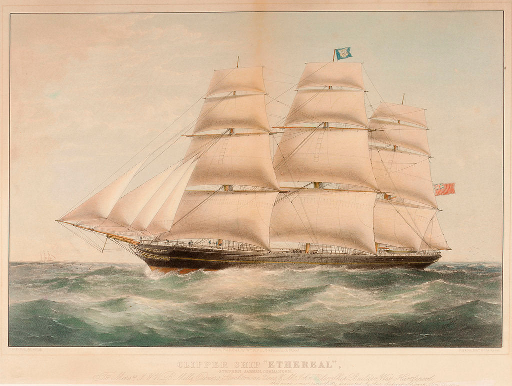 Detail of Clipper ship 'Ethereal' (1856) by Thomas Goldsworth Dutton